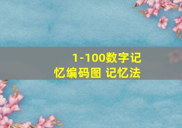 1-100数字记忆编码图 记忆法